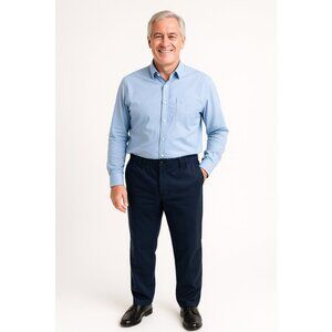 Men’s Elastic Waist Pants – Dark Blue – Size L – NWT